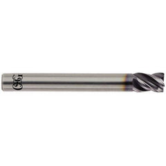 Corner Chamfer End Mill: 0.75″ Dia, 1″ LOC, 4 Flute, 0.02″ Chamfer Width, Solid Carbide 6″ OAL, 3/4″ Shank Dia, 35 ° Helix, TiAlN Coated, Centercutting