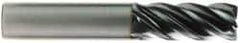 OSG - 5/16", 5 Flute, Single End, Solid Carbide, 0.015" Corner Radius End Mill - 2-1/2" OAL, 35° Helix, Right Hand Flute, 3/4" LOC, Right Hand Cut - A1 Tooling