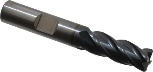 OSG - 3/8", 4 Flute, Single End, Solid Carbide, 0.045" Corner Radius End Mill - 2-1/2" OAL, 35° Helix, Right Hand Flute, 7/8" LOC, Right Hand Cut - A1 Tooling