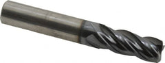 OSG - 3/8", 4 Flute, Single End, Solid Carbide, 0.045" Corner Radius End Mill - 2-1/2" OAL, 35° Helix, Right Hand Flute, 7/8" LOC, Right Hand Cut - A1 Tooling