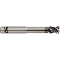 OSG - 1" Diam 4 Flute Solid Carbide 0.12" Corner Radius End Mill - A1 Tooling