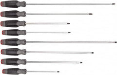 Screwdriver Set: 8 Pc, Phillips & Slotted Bit Sizes: Philips #1 to #2