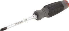 Proto - #2, 4-1/4" OAL, Standard Phillips Screwdriver - 4" Blade Length, Round Shank, Ergonomic Handle - A1 Tooling