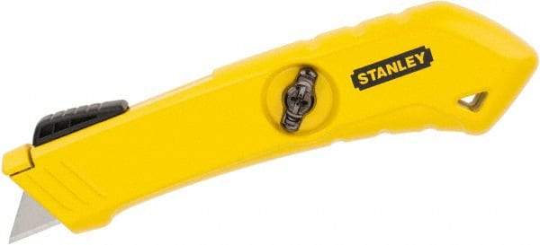 Stanley - Springback Safety Cutter - 2-29/64" Blade, Yellow Zinc Handle, 1 Blade Included - A1 Tooling