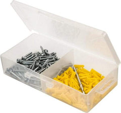 Value Collection - 300 Piece, #6 to 8 Screw, Plastic & Steel Slotted/Phillips Drive Anchor Assortment - Zinc Plated, 3/4" Long - A1 Tooling