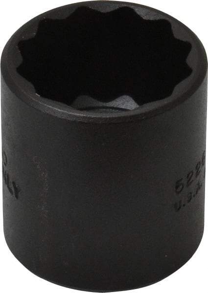 Proto - 13/16", 3/8" Drive, Standard Hand Socket - 12 Points, 1-7/16" OAL, Alloy Steel, Black Finish - A1 Tooling