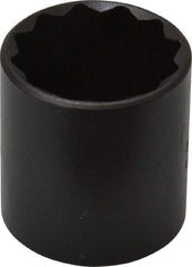 Proto - 1", 3/8" Drive, Standard Hand Socket - 12 Points, 1-11/16" OAL, Alloy Steel, Black Finish - A1 Tooling