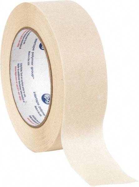 Intertape - 1-1/2" Wide x 60 Yd Long Tan Paper Masking Tape - Series 513, 5 mil Thick, 19 In/Lb Tensile Strength - A1 Tooling