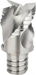 Iscar - MM ERA Grade IC08 Carbide End Milling Tip Insert - Uncoated, 3 Flutes, 3/4" Cutting Diam, 1/2" Depth of Cut, 1" Extension, 0.008" Cnr Rad, 45° Helix - A1 Tooling