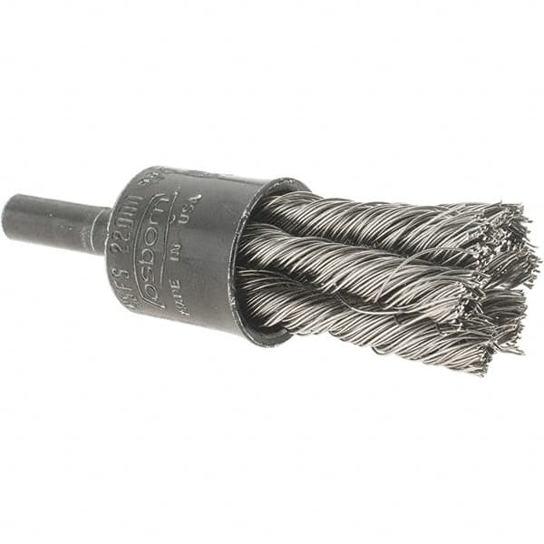 Osborn - 1/2" Brush Diam, Knotted, End Brush - 22,000 Max RPM - A1 Tooling