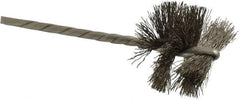 Osborn - 1-1/4" Diam Helical Stainless Steel Tube Brush - 0.008" Filament Diam, 1" Brush Length, 3-1/2" OAL, 1/8" Diam Shank - A1 Tooling