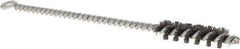 Osborn - 1/2" Diam Helical Steel Tube Brush - Single Spiral, 0.006" Filament Diam, 2" Brush Length, 8" OAL, 0.221" Diam Shank - A1 Tooling