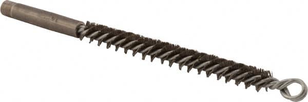 Osborn - 1/2" Diam Helical Steel Tube Brush - Double Spiral, 0.01" Filament Diam, 4-1/2" Brush Length - A1 Tooling