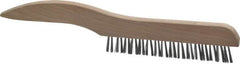 Osborn - 1 Rows x 16 Columns Steel Plater's Brush - 5" Brush Length, 10" OAL, 3/4" Trim Length, Wood Shoe Handle - A1 Tooling