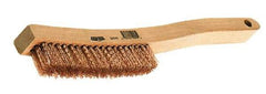 Weiler - 4 Rows x 19 Columns Nylon Plater Brush - 5-1/2 Inch Brush Length, 13 Inch Overall Length, 1 Inch Trim Length, Wood Handle - A1 Tooling