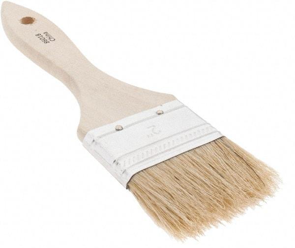 Osborn - 2" Flat Hog Chip Brush - 1-1/2" Bristle Length, 5" Wood Dowel Handle - A1 Tooling