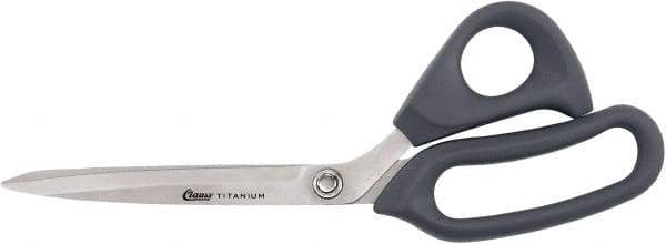 Clauss - 7" LOC, 10" OAL Titanium Shears - Flexible Plastic Bent Handle, For Paper, Fabric - A1 Tooling