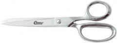 Clauss - 5" LOC, 8-1/4" OAL Straight Shears - Steel Straight Handle, For Paper, Fabric - A1 Tooling