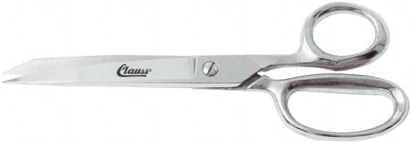 Clauss - 4" LOC, 8" OAL Straight Shears - Steel Straight Handle, For Paper, Fabric - A1 Tooling