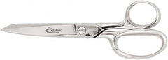 Clauss - 5" LOC, 8" OAL Straight Trimmers - Steel Straight Handle, For Paper, Fabric - A1 Tooling