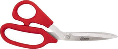 Clauss - 5" LOC, 8-1/4" OAL Stainless Steel Bent Shears - Left Hand, Offset Handle, For Paper, Fabric - A1 Tooling