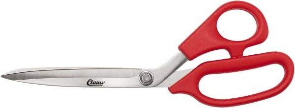 Clauss - 6" LOC, 9-1/4" OAL Stainless Steel Bent Shears - Plastic Offset Handle, For Paper, Fabric - A1 Tooling