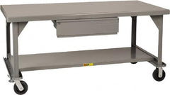 Little Giant - Mobile Workbench - 7 Gauge Steel, Fixed Leg, Gray, 60" Long x 30" Deep x 34" High - A1 Tooling