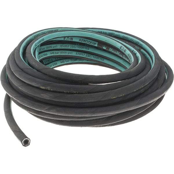 Value Collection - 1/4" ID x 0.53" OD, 6,500 psi Work Pressure Hydraulic Hose - 2" Radius, Synthetic Rubber, -40°F to 127°F - A1 Tooling