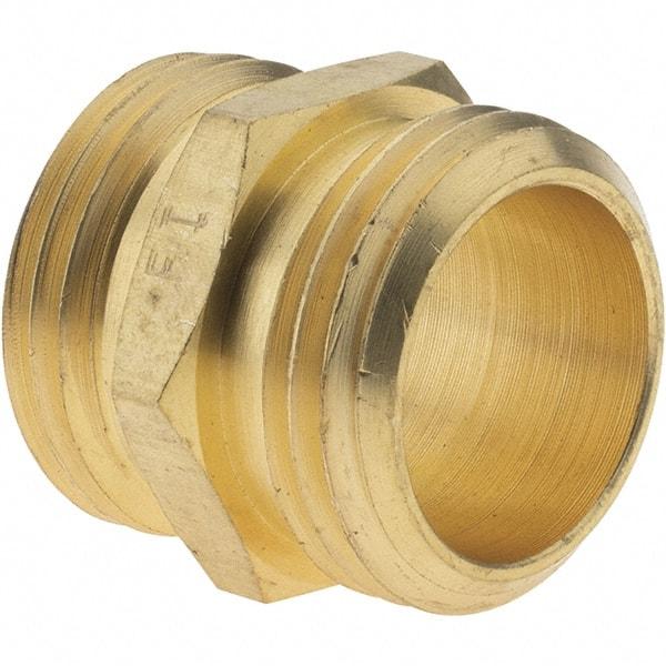 Value Collection - 3/4 Garden Hose Adapter - Brass, Male Hose to Male Hose Connector - A1 Tooling