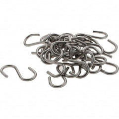 Value Collection - 304 Stainless Steel Uncoated S-Hook - 7 Lb Capacity, 0.08" Wire, 1-1/16" OAL - A1 Tooling