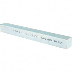 Value Collection - 12" Long x 1-1/2" High x 1-1/2" Wide, Zinc-Plated Oversized Key Stock - Cold Drawn Steel - A1 Tooling