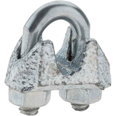 Value Collection - 1/8" Wire Rope Clips - 10-24, Forged Steel, Electro Galvanized - A1 Tooling