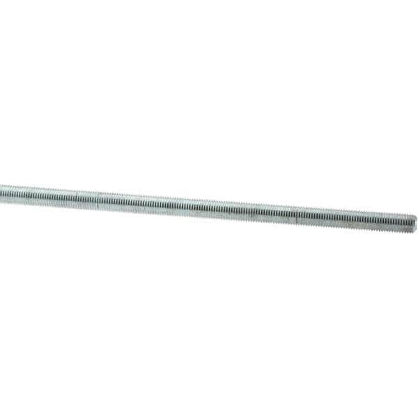 Value Collection - M10x1.25 1m Long, Steel Metric Threaded Rod - Zinc-Plated Finish - A1 Tooling