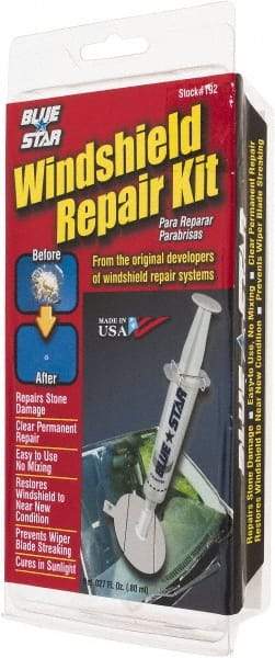 Value Collection - Automotive Repair & Service Kits Type: Windshield Repair Kit Contents: 1 Syringe, Repair Compound, Adhesive Disk and Pedestal for One Repair - A1 Tooling