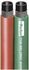 Parker - 3/16" Inside x 7/16" Outside Diam, Grade R Welding Hose - Green & Red, Twin Style, 200 psi Working Pressure - A1 Tooling