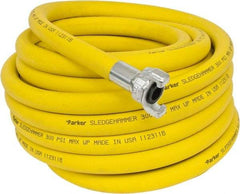 Parker - 3/4" ID x 1-3/16" OD 50' Long Sledgehammer Hose - Universal Style Coupling Ends, 300 Working psi, -40 to 212°F, Yellow - A1 Tooling