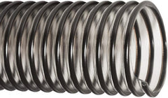 Flexaust - 2" ID, 29 Hg Vac Rating, 50 psi, Polyurethane Vacuum & Duct Hose - 25' Long, Clear/Black, 2-1/2" Bend Radius, -40 to 200°F - A1 Tooling