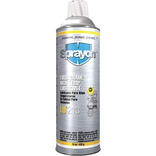 Sprayon - 20 oz Aerosol Spray Lubricant - 12°F to 635°F, Food Grade - A1 Tooling