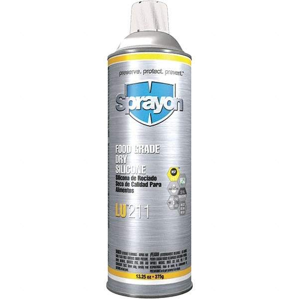 Sprayon - 13.25 oz Aerosol Spray Lubricant - Clear, -40°F to 450°F, Food Grade - A1 Tooling