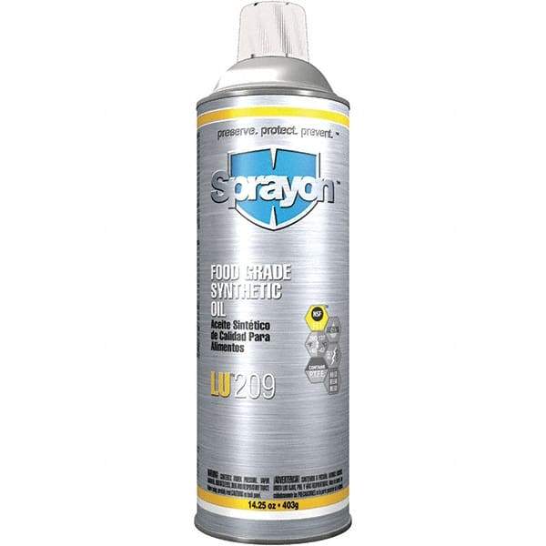 Sprayon - 15.25 oz Aerosol Spray Lubricant - Clear, -45°F to 280°F, Food Grade - A1 Tooling