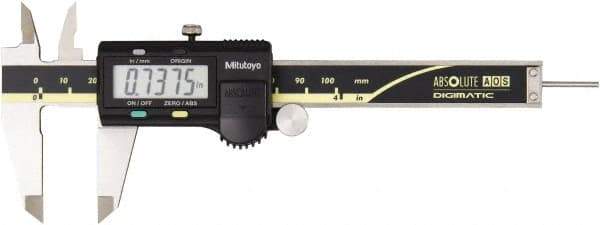 Mitutoyo - 0 to 100mm Range, 0.01mm Resolution, Electronic Caliper - 0.001" Accuracy - A1 Tooling