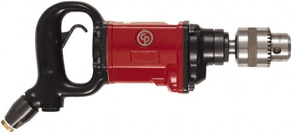 Chicago Pneumatic - 5/8" Keyed Chuck - D-Handle with Side Handle, 800 RPM, 20 LPS, 1 hp - A1 Tooling