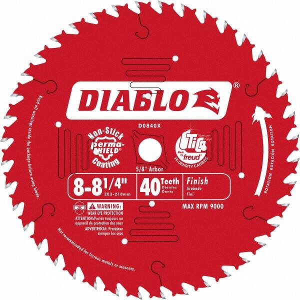 Freud - 8-1/4" Diam, 5/8" Arbor Hole Diam, 24 Tooth Wet & Dry Cut Saw Blade - Carbide-Tipped, Standard Round Arbor - A1 Tooling