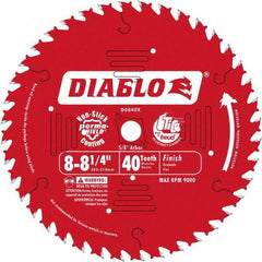 Freud - 8-1/4" Diam, 5/8" Arbor Hole Diam, 24 Tooth Wet & Dry Cut Saw Blade - Carbide-Tipped, Standard Round Arbor - A1 Tooling