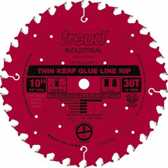 Freud - 10" Diam, 5/8" Arbor Hole Diam, 30 Tooth Wet & Dry Cut Saw Blade - Carbide-Tipped, Standard Round Arbor - A1 Tooling