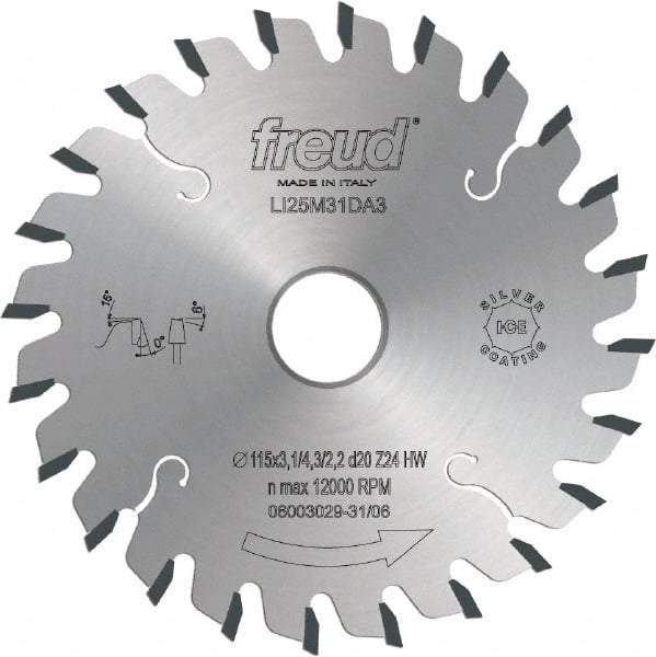 Freud - 180mm Diam, 45mm Arbor Hole Diam, 36 Tooth Wet & Dry Cut Saw Blade - Carbide-Tipped, Standard Round Arbor - A1 Tooling