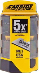 DeWALT - 50 Piece Steel Utility Knife Blade - 2-1/2" OAL - A1 Tooling