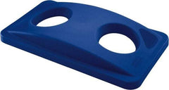 Rubbermaid - Rectangle Lid for Use with Rectangular Recycle Containers - Blue, For Slim Jim Trash Cans - A1 Tooling