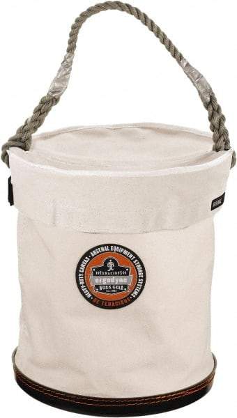 Ergodyne - 1 Pocket White Canvas Bucket Tool Organizer - 12-1/2" Wide x 12-1/2" Deep x 15" High - A1 Tooling