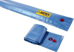 Justrite - 5' Long x 3/4' Wide, PVA Boom/Drain Dam - Light Blue, Use to Stop Contaminated Groundwater From Going Down the Drain - A1 Tooling